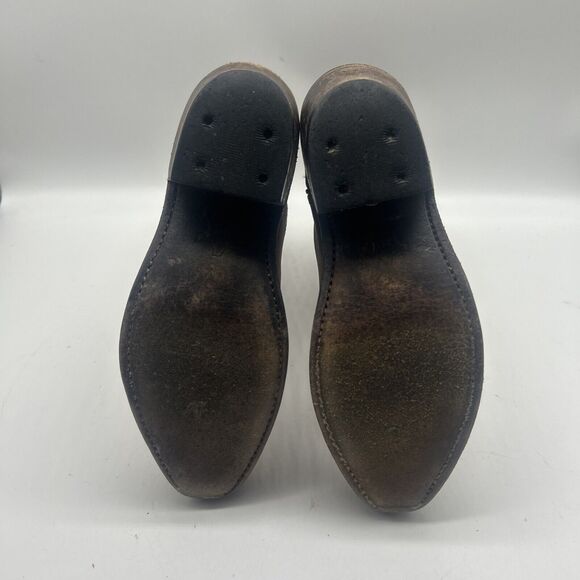 Old West Boots Boys 13 Tan Cowboy Western Embroidered Pullon - Picture 9 of 10